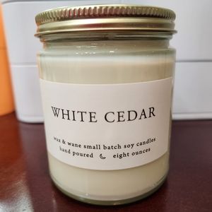 Single Wick Candle White Cedar